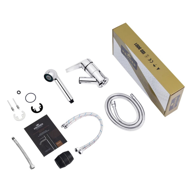 Змішувач для кухні з висувним виливом Kroner KRM Odra - C030-T