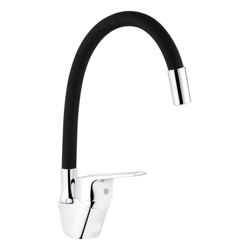 Змішувач для кухні з гнучким виливом Kroner KRM Odra - C032BLK