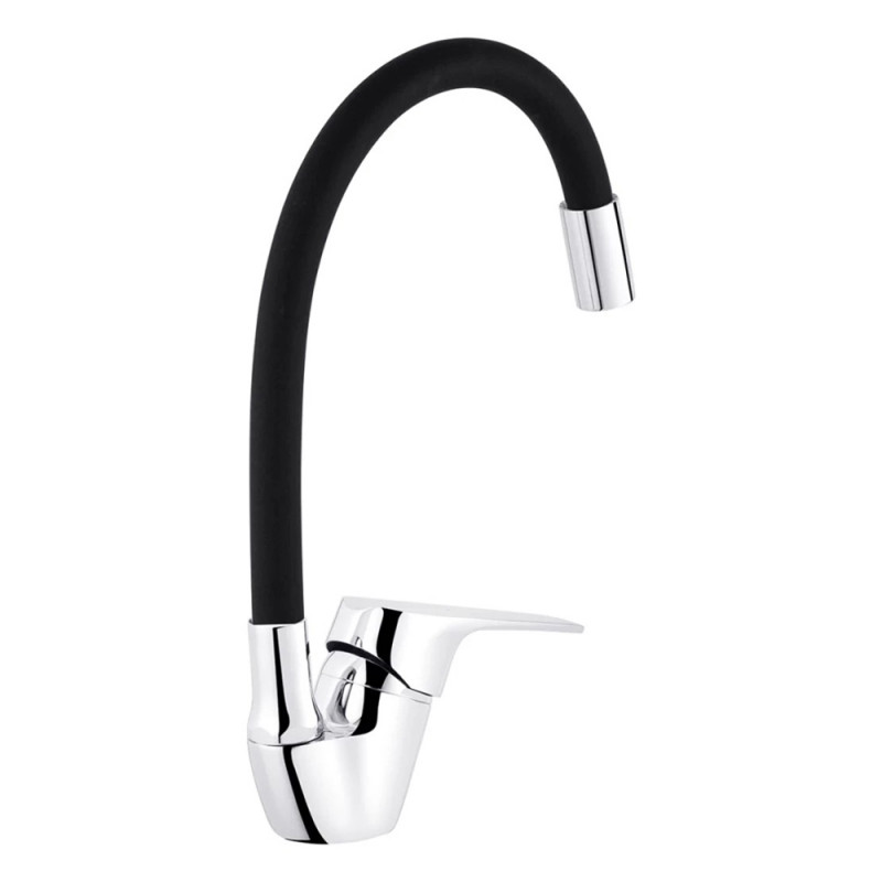 Змішувач для кухні з гнучким виливом Kroner KRM Odra - C032BLK