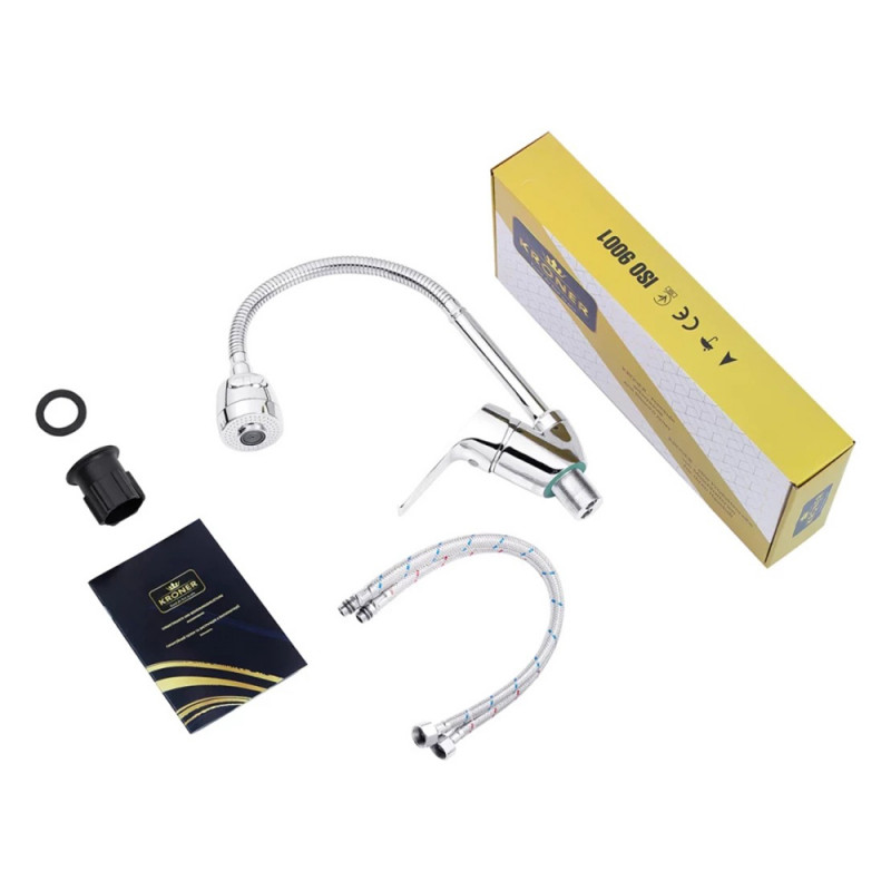 Змішувач для кухні з гнучким виливом Kroner KRM Odra - C038-1