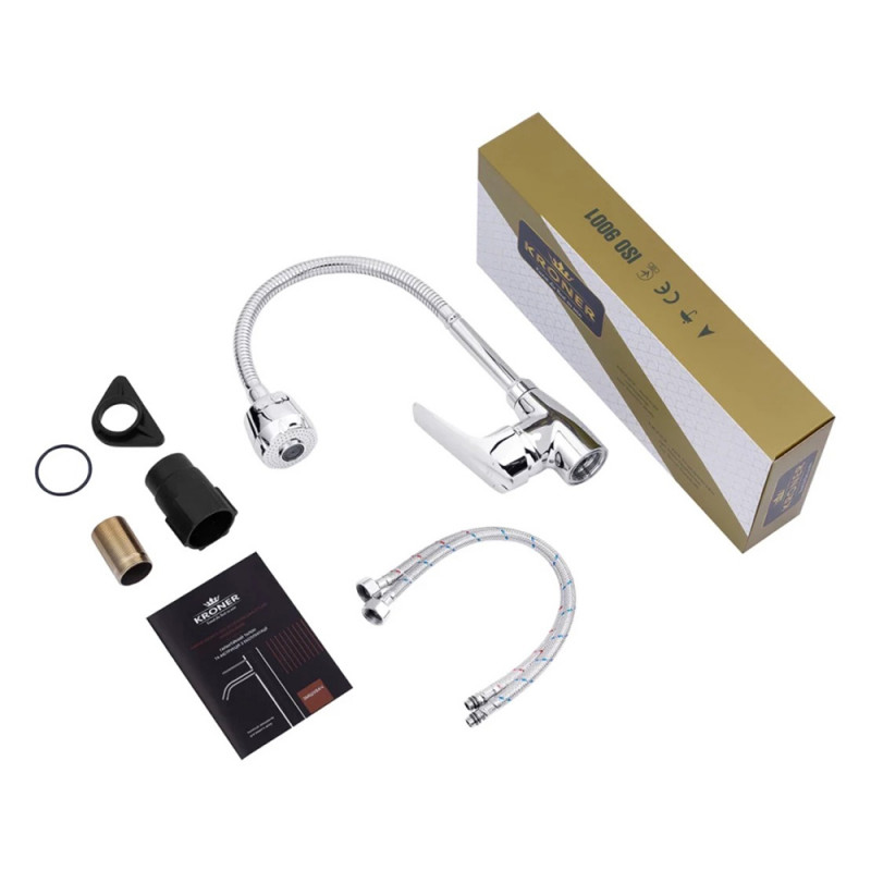 Змішувач для кухні з гнучким виливом Kroner KRM Odra - C039-1