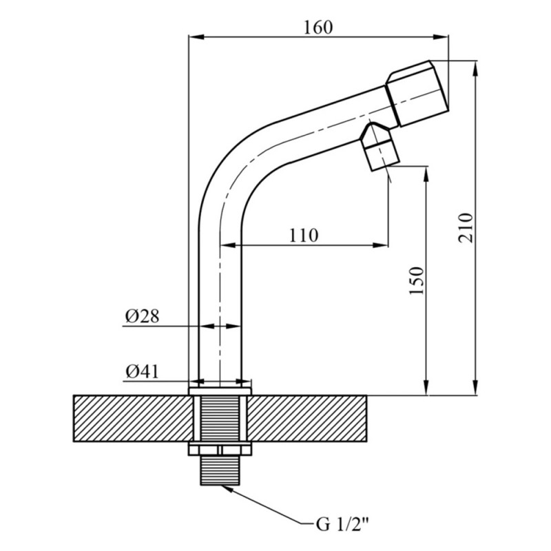 Кран на одну воду Kroner KRP Edelstahl Klassisch - ESG097