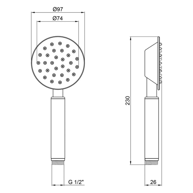 Лійка для душу Kroner KRP Edelstahl Klassisch - ESG700