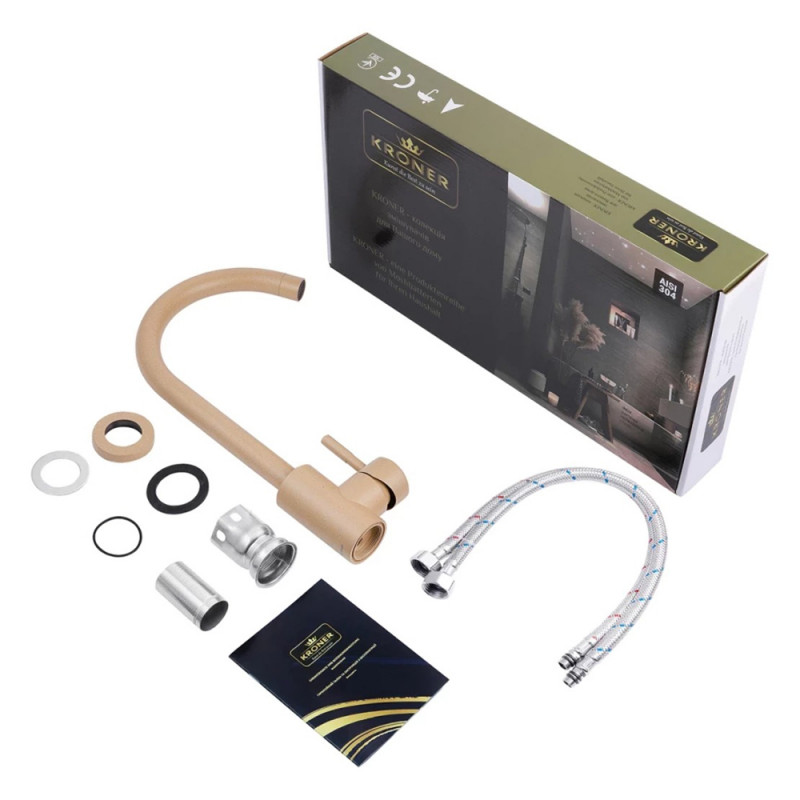 Змішувач для кухні Kroner KRP Edelstahl Klassisch - COL035