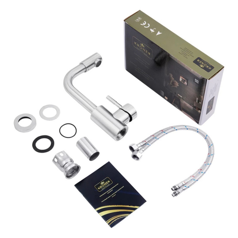 Змішувач для раковини Kroner KRP Edelstahl Klassisch - ESG012