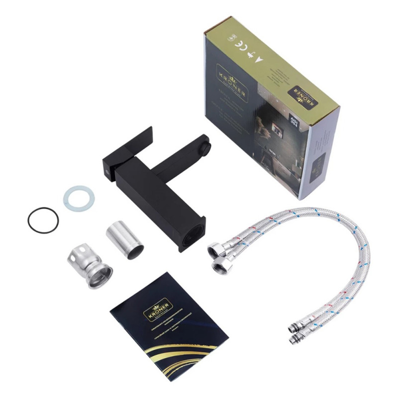 Змішувач для раковини Kroner KRP Edelstahl Kubus - SCH010