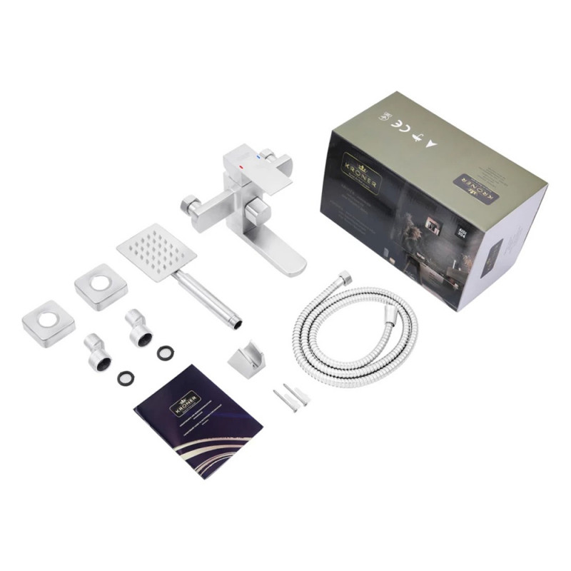 Змішувач для ванної Kroner KRP Edelstahl Kubus - ESG060