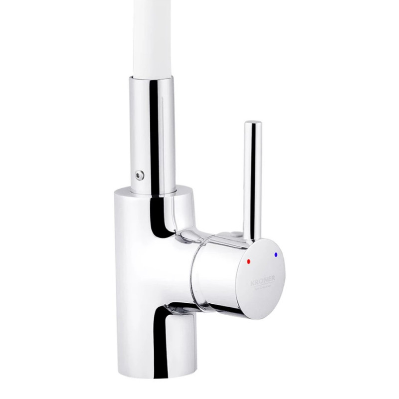 Змішувач для кухні з гнучким виливом Kroner KRP Küche - C031WHI