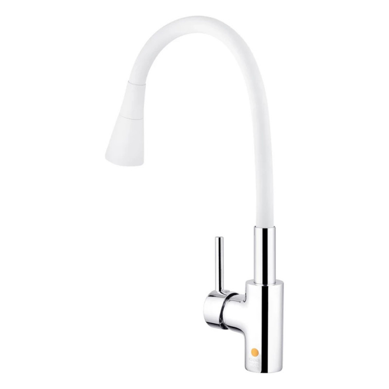 Змішувач для кухні з гнучким виливом Kroner KRP Küche - C031WHI