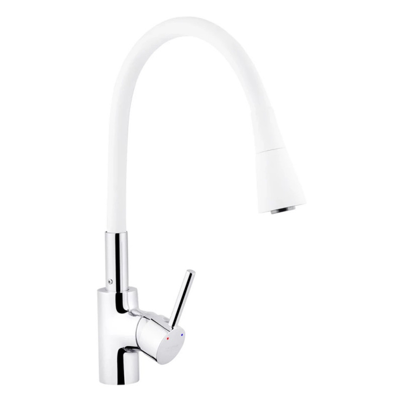 Змішувач для кухні з гнучким виливом Kroner KRP Küche - C031WHI