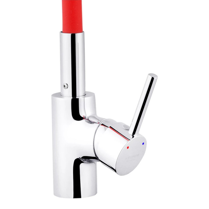 Змішувач для кухні з гнучким виливом Kroner KRP Küche - C031RED