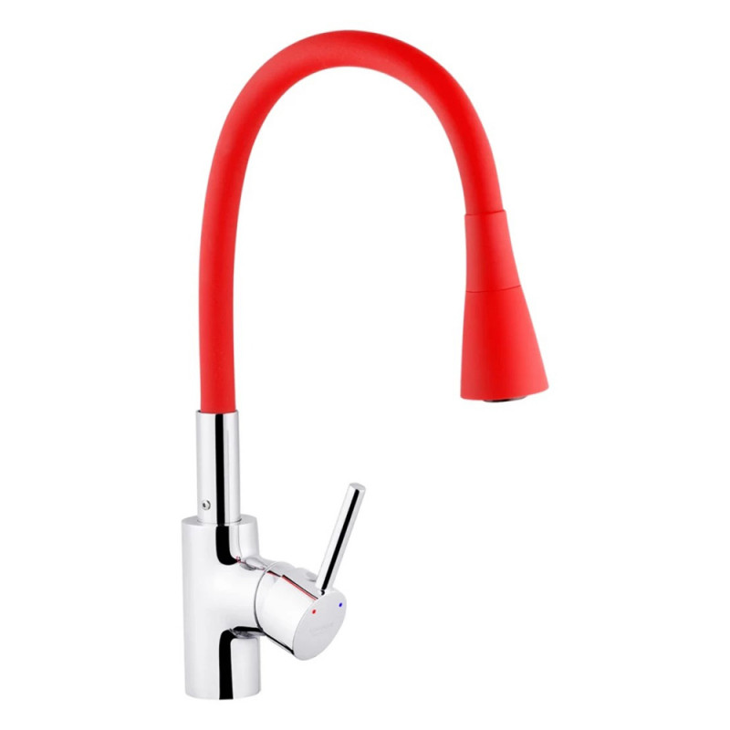 Змішувач для кухні з гнучким виливом Kroner KRP Küche - C031RED