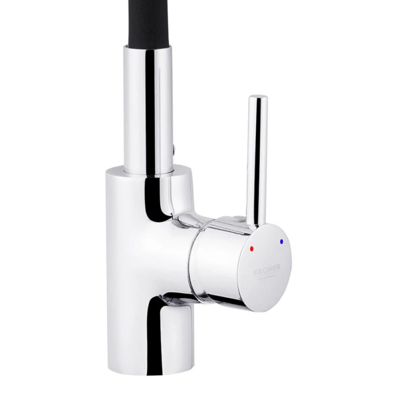 Змішувач для кухні з гнучким виливом Kroner KRP Küche - C031BLK