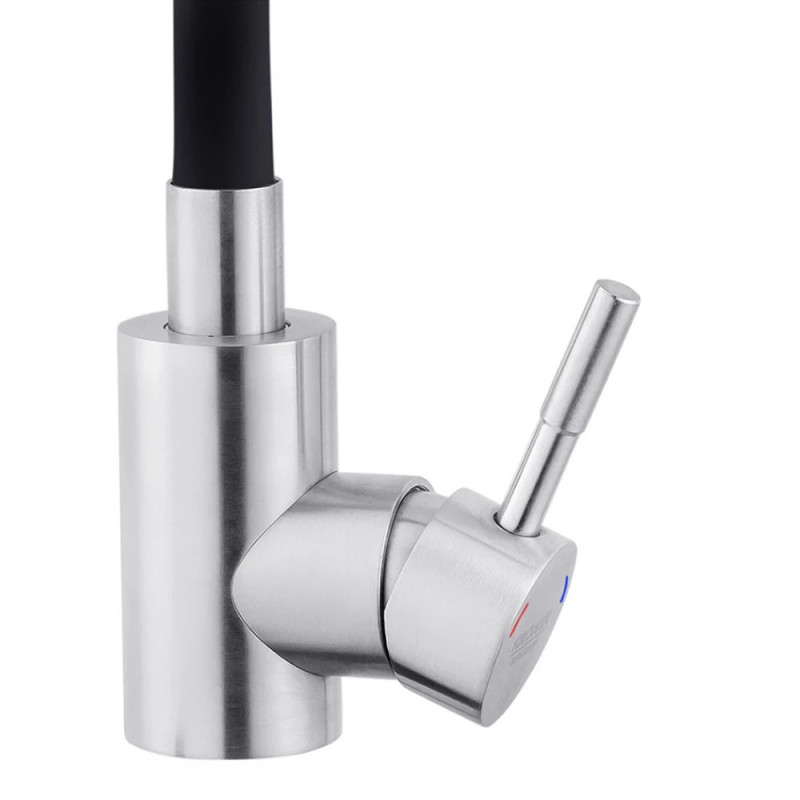 Змішувач для кухні з гнучким виливом Kroner KRP Edelstahl Klassisch - ESG035BLK