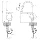 Змішувач для кухні з висувним виливом Kroner KRM 11-013F