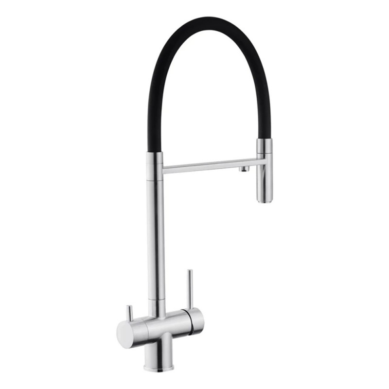 Змішувач для кухні з підключенням до фільтру Kroner KRP Edelstahl Klassisch - ESG03815BLK