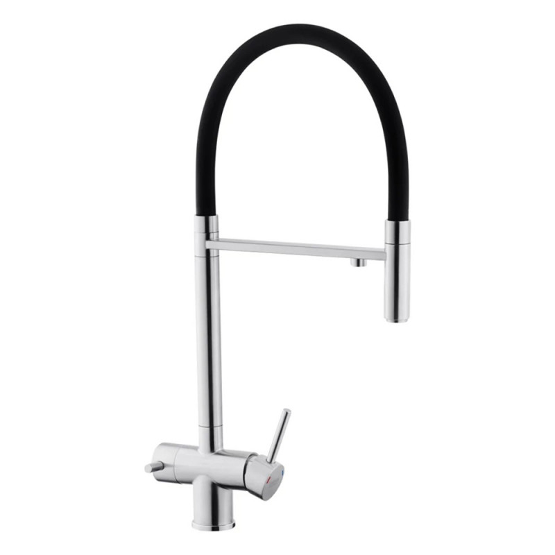 Змішувач для кухні з підключенням до фільтру Kroner KRP Edelstahl Klassisch - ESG03815BLK