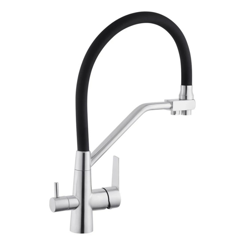 Змішувач для кухні з підключенням до фільтру Kroner KRP Edelstahl Klassisch - ESG03817BLK