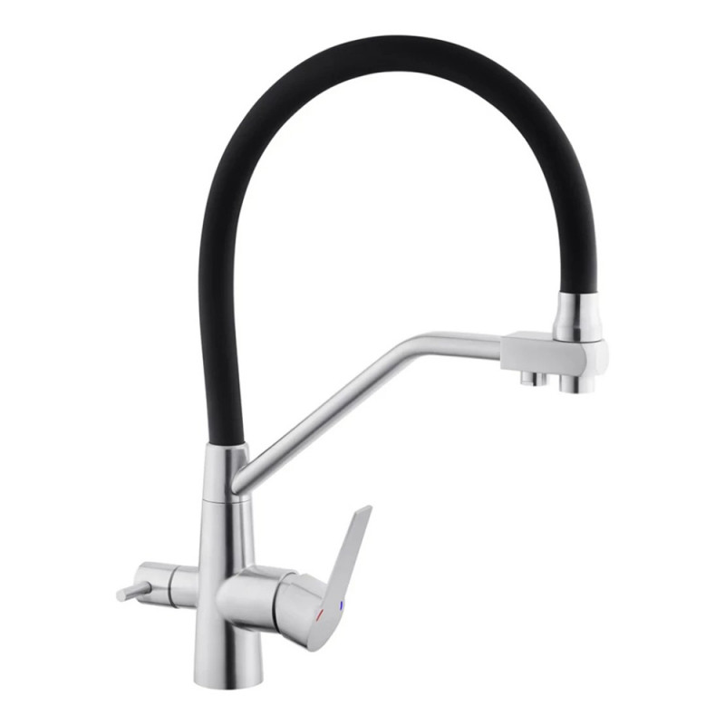 Змішувач для кухні з підключенням до фільтру Kroner KRP Edelstahl Klassisch - ESG03817BLK