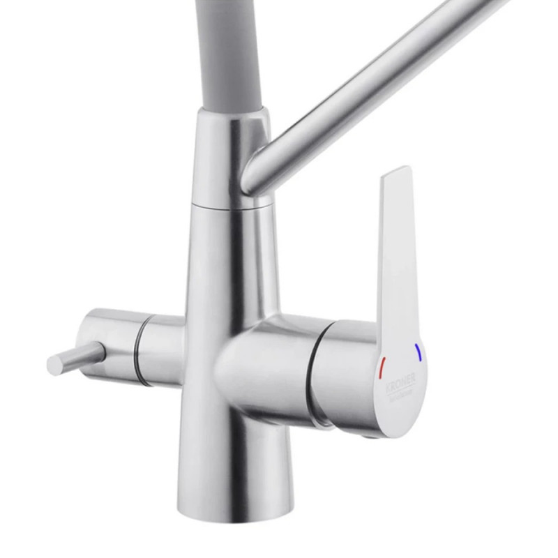 Змішувач для кухні з підключенням до фільтру Kroner KRP Edelstahl Klassisch - ESG03817GRA