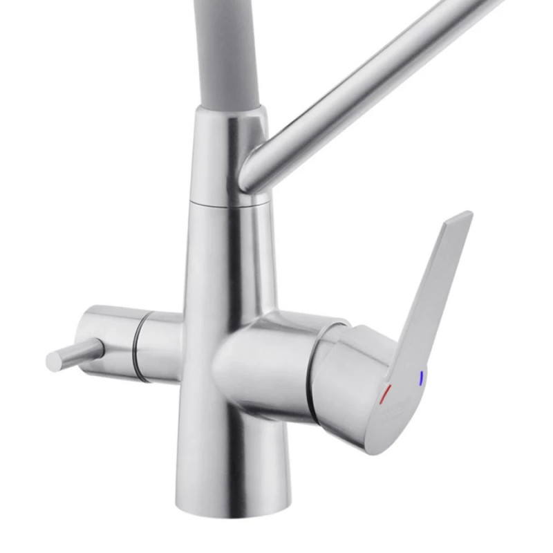 Змішувач для кухні з підключенням до фільтру Kroner KRP Edelstahl Klassisch - ESG03817GRA