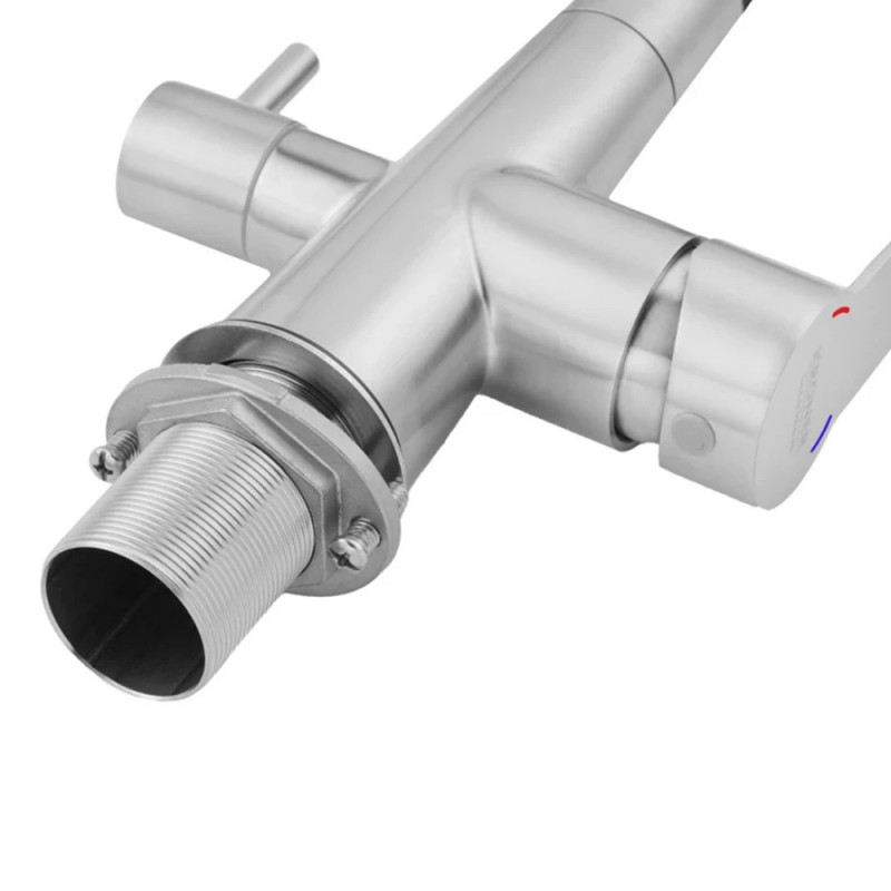 Змішувач для кухні з підключенням до фільтру Kroner KRP Edelstahl Klassisch - ESG03817WHI