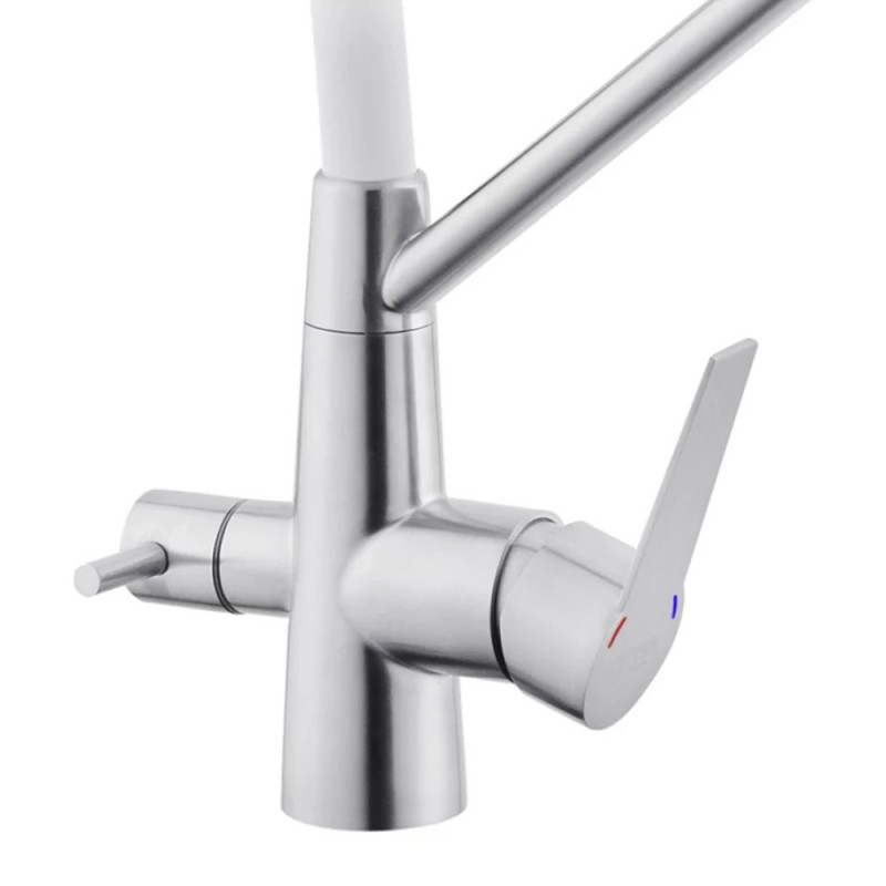 Змішувач для кухні з підключенням до фільтру Kroner KRP Edelstahl Klassisch - ESG03817WHI