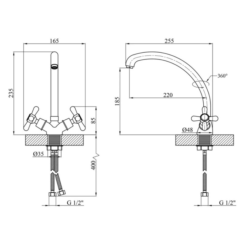 Змішувач для кухні Kroner KRP Royce - C032
