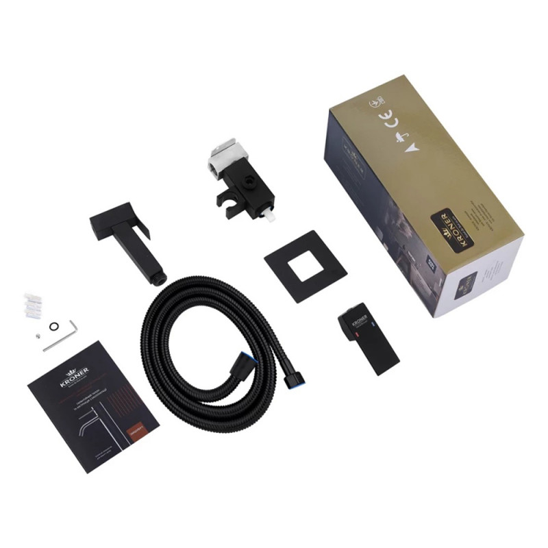 Змішувачі з гігієнічним душем Kroner KRP Edelstahl Kubus - SCH053