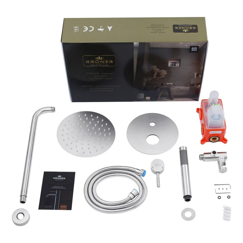 Душова система прихованого монтажу Kroner KRP Edelstahl Klassisch - ESG082