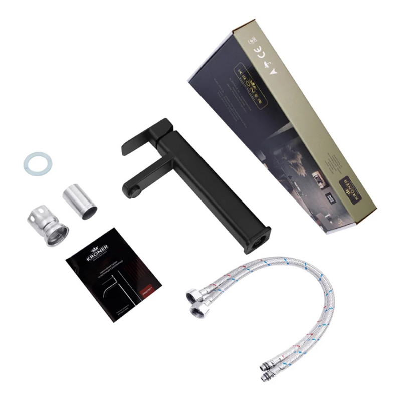 Змішувач для раковини Kroner KRP Edelstahl Kubus - SCH010-3