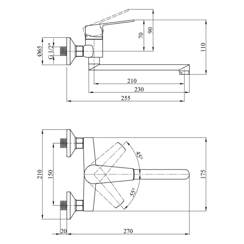 Змішувач для кухні Kroner KRM Oker - С040