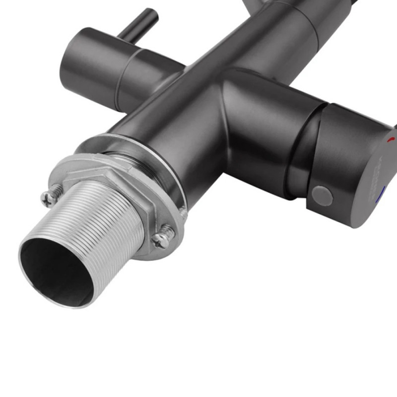 Змішувач для кухні з підключенням до фільтра Kroner KRP Edelstahl Klassisch - PVD03817BLK