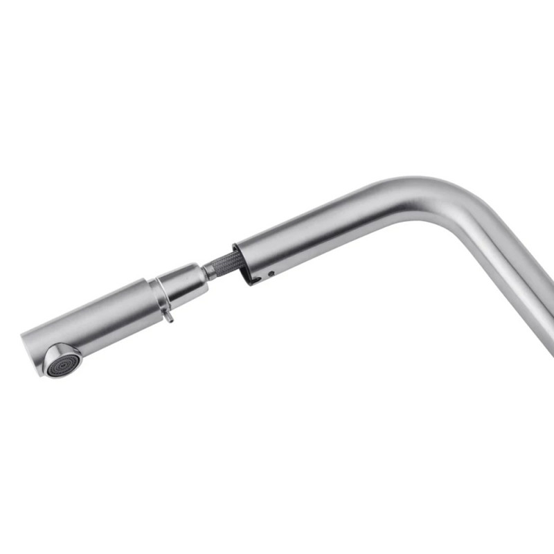 Змішувач для кухні з висувним виливом Kroner KRP Edelstahl Klassisch - ESG03917