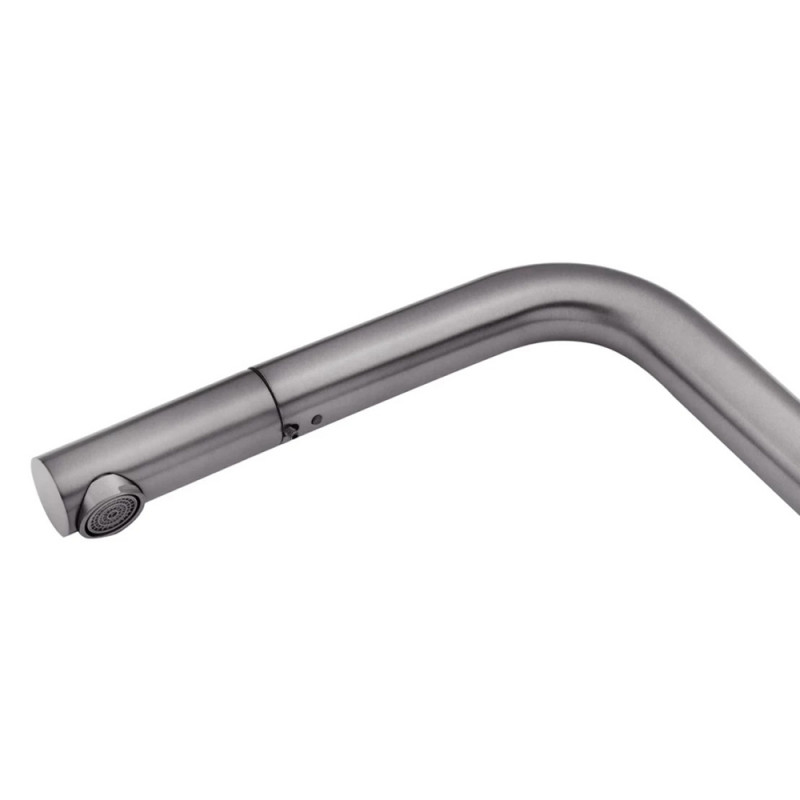 Змішувач для кухні з висувним виливом Kroner KRPё Edelstahl Klassisch - PVD03917