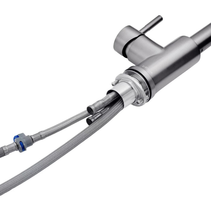 Змішувач для кухні з висувним виливом Kroner KRPё Edelstahl Klassisch - PVD03917