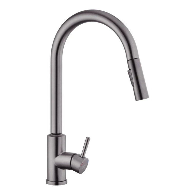 Змішувач для кухні з висувним виливом Kroner KRP Edelstahl Klassisch - PVD03916 сенсорний