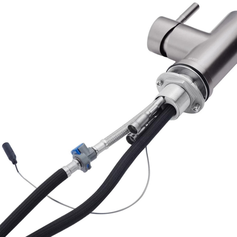 Змішувач для кухні з висувним виливом Kroner KRP Edelstahl Klassisch - PVD03916 сенсорний