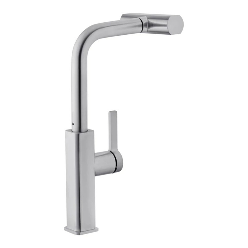 Змішувач для кухні з висувним виливом Kroner KRP Edelstahl Klassisch - ESG03918