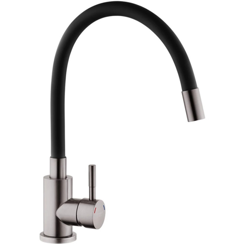 Змішувач для кухні Kroner KRP Edelstahl Klassisch - PVD035BLK