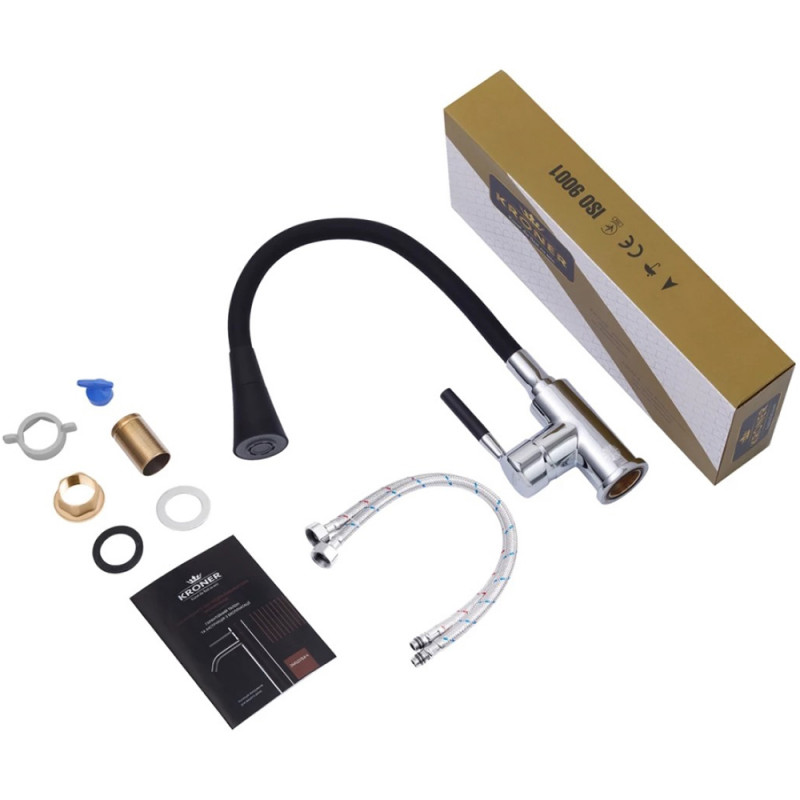 Змішувач для кухні Kroner KRM Kuche - C132BLK