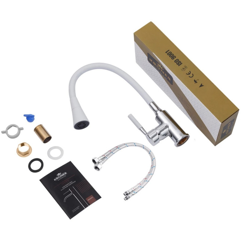 Змішувач для кухні Kroner KRM Kuche - C132WHI