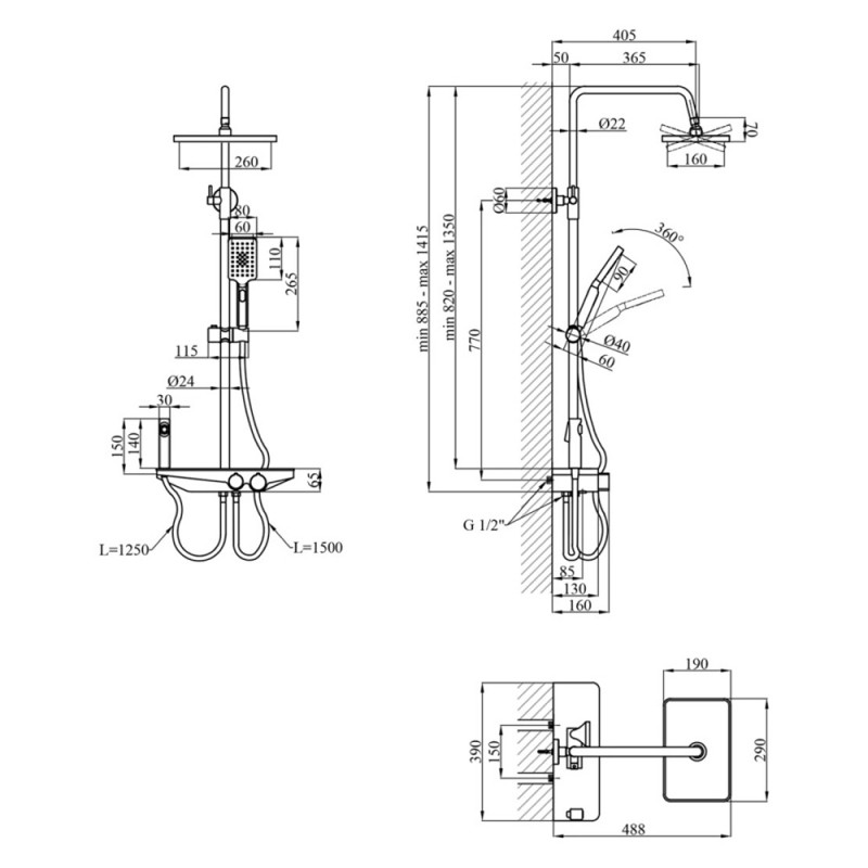 Душова система Kroner KRP Armada - W066