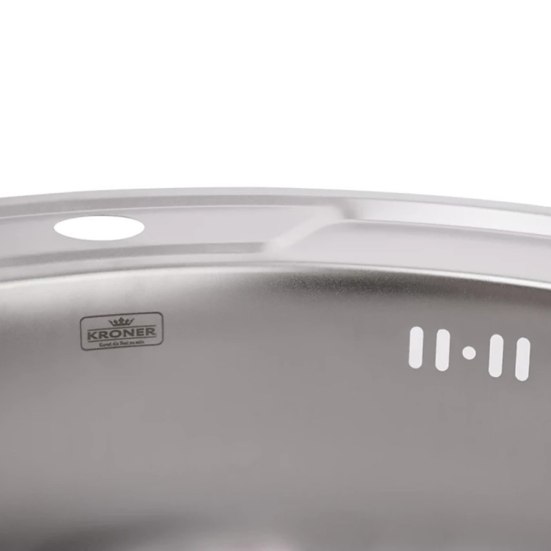 Кухонна мийка Kroner KRP Satin-490 (0,6 мм)