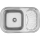 Кухонна мийка Kroner KRP Satin-7549 (0,8 мм)