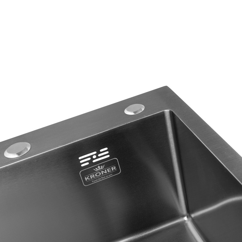 Кухонна мийка Kroner KRP Schwarze - 5050HM PVD (3,0/1,0 мм)