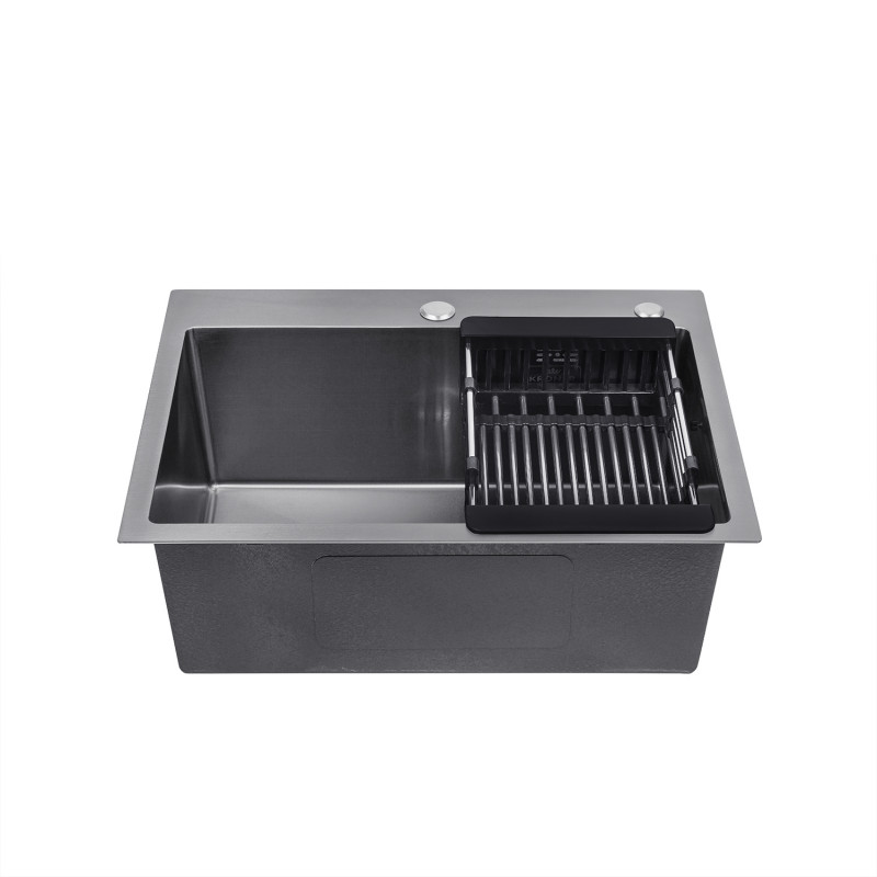 Кухонна мийка Kroner KRP Schwarze - 5843HM PVD (3,0/1,0 мм)