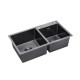 Кухонна мийка Kroner KRP Schwarze - 7843ZHM PVD (3,0/1,0 мм)