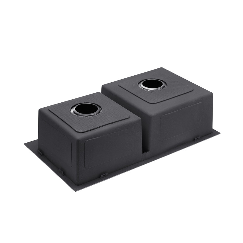 Кухонна мийка Kroner KRP Schwarze - 7843ZHM PVD (3,0/1,0 мм)