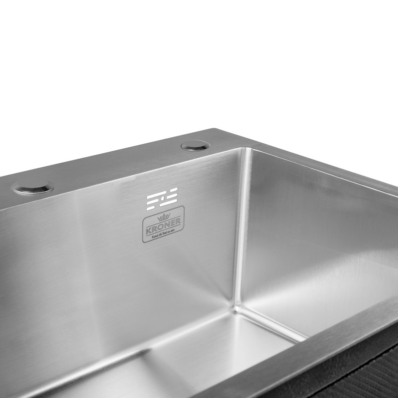 Кухонна мийка Kroner KRP Gebürstet - 5843HM (3,0/1,0 мм)